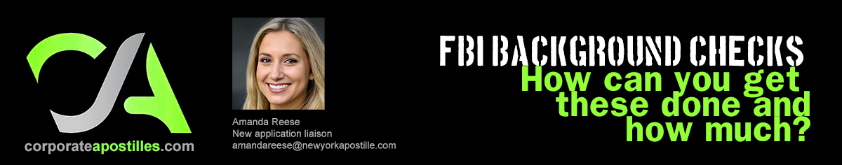Apostille for FBI background check